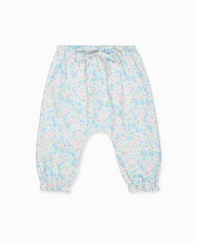 Blue Floral Forna Baby Girl Trousers