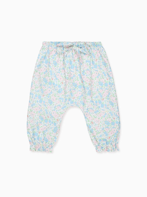 Blue Floral Forna Baby Girl Trousers