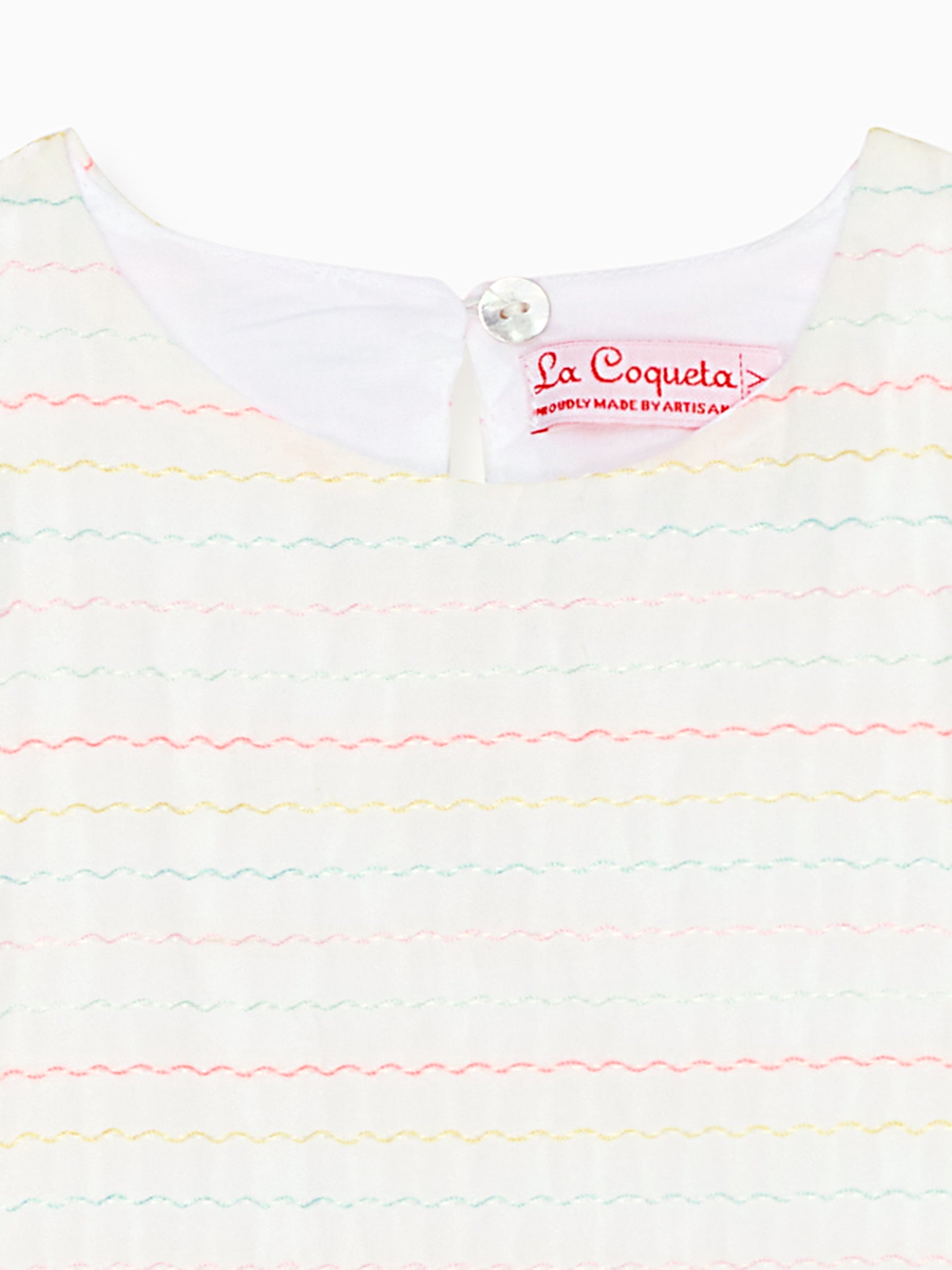 White Neon Stripe Francesca Girl Shirt