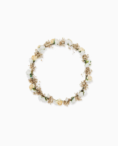 Ivory Full Floral Girl Hair Garland