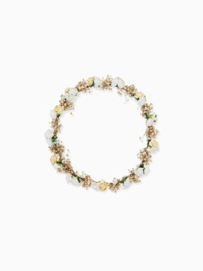 Ivory Full Floral Girl Hair Garland