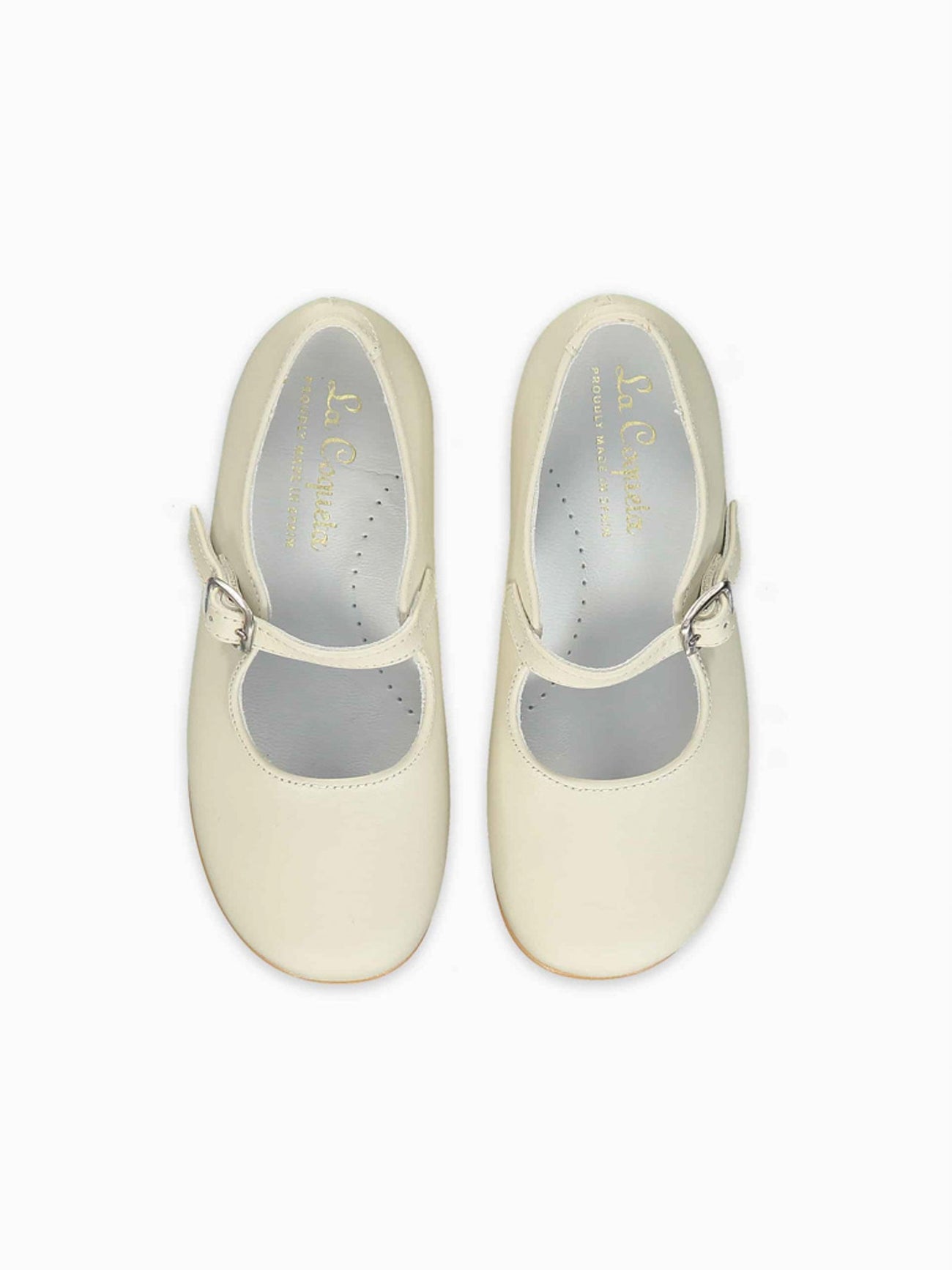 Ivory Leather Girl Mary Jane Shoes