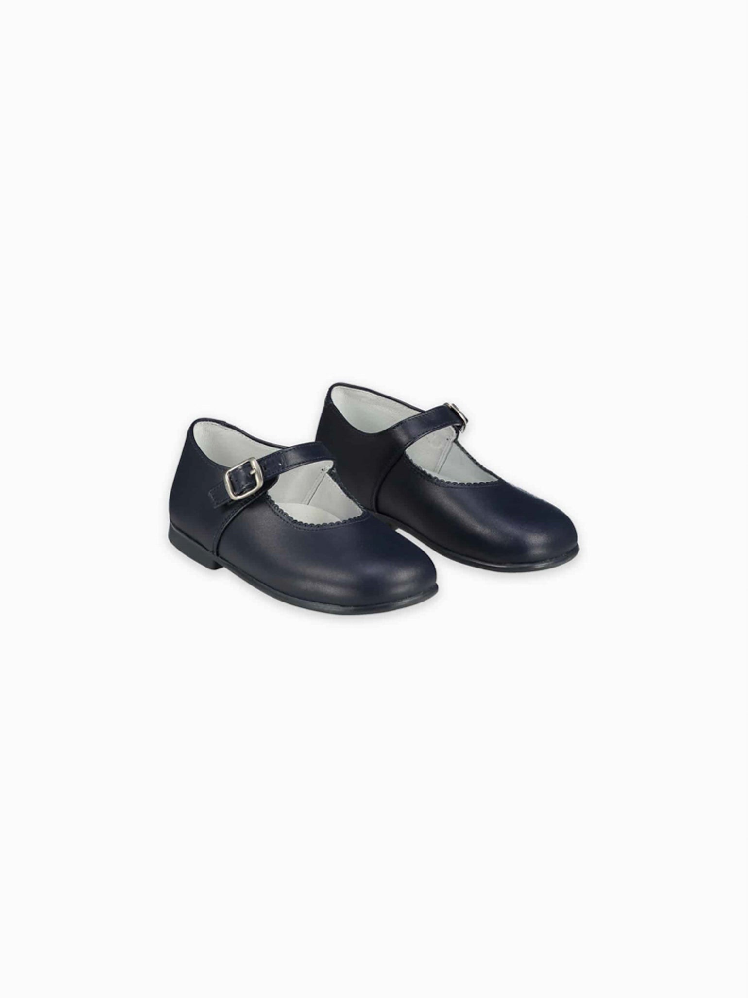 Navy Leather Toddler Mary Jane Shoes