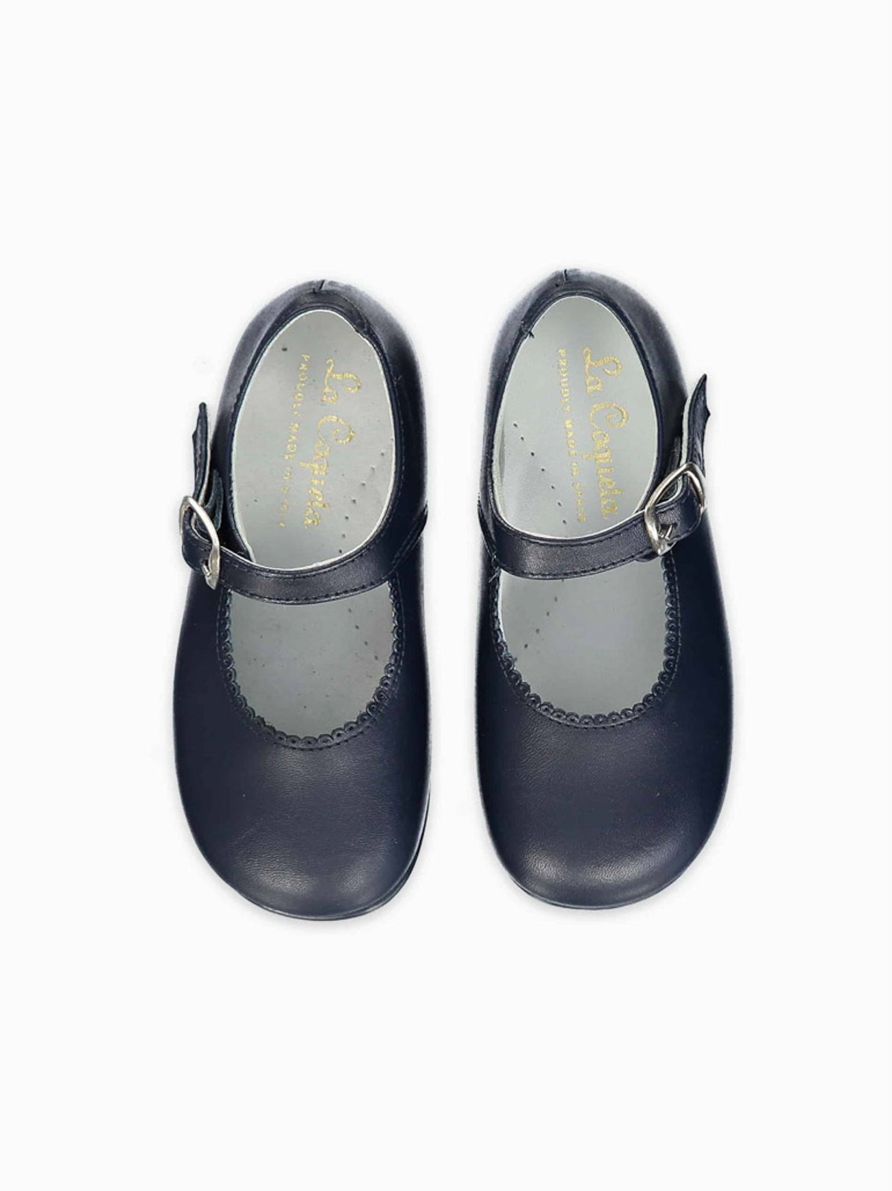 Navy Leather Toddler Mary Jane Shoes