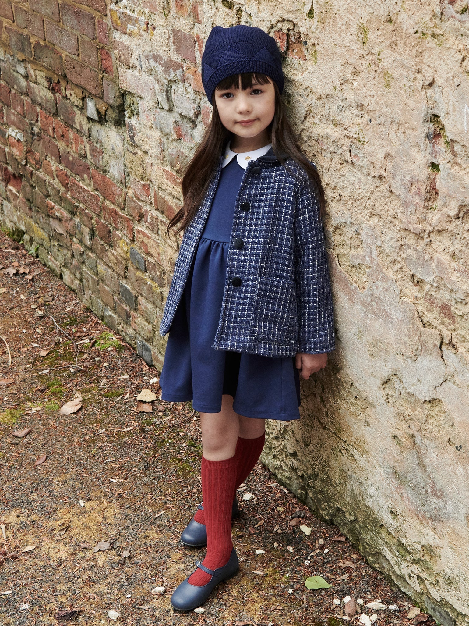 Navy Gabriela Girl Dress