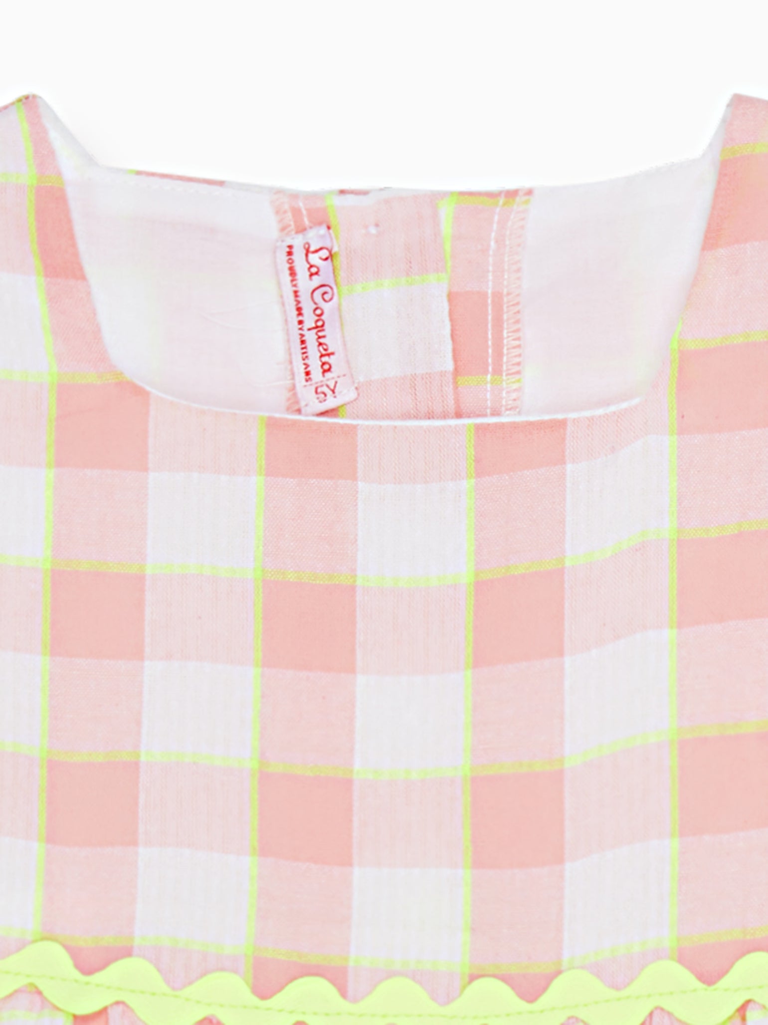 Pink Check Gabrielle Girl Fit And Flare Dress
