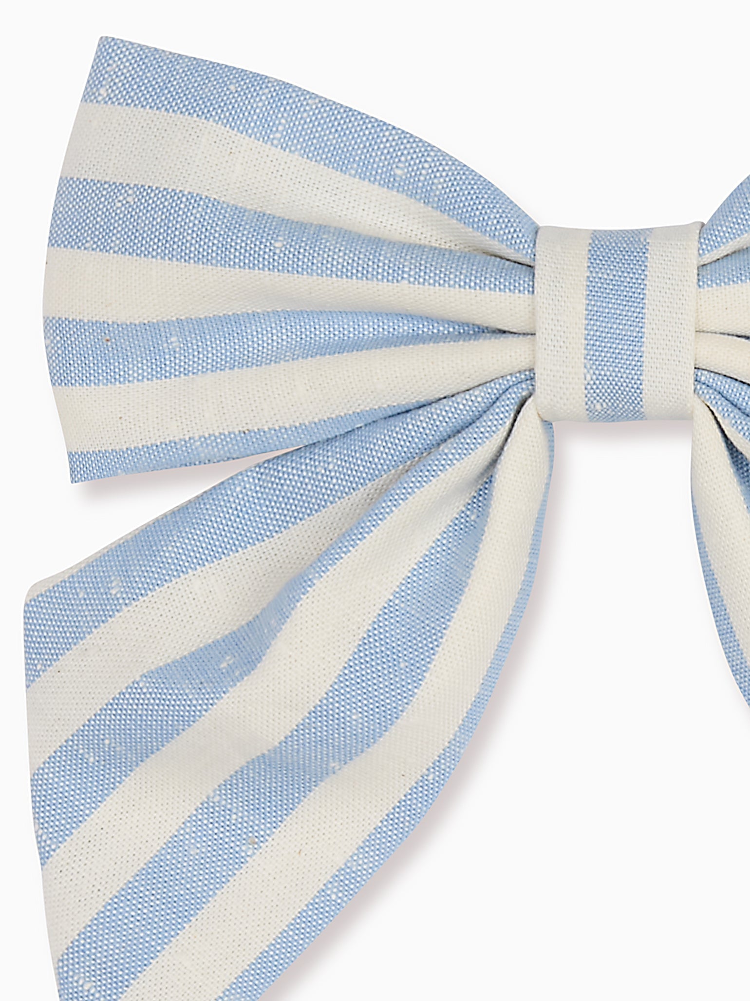 Blue Stripe Girl Large Bow Clip
