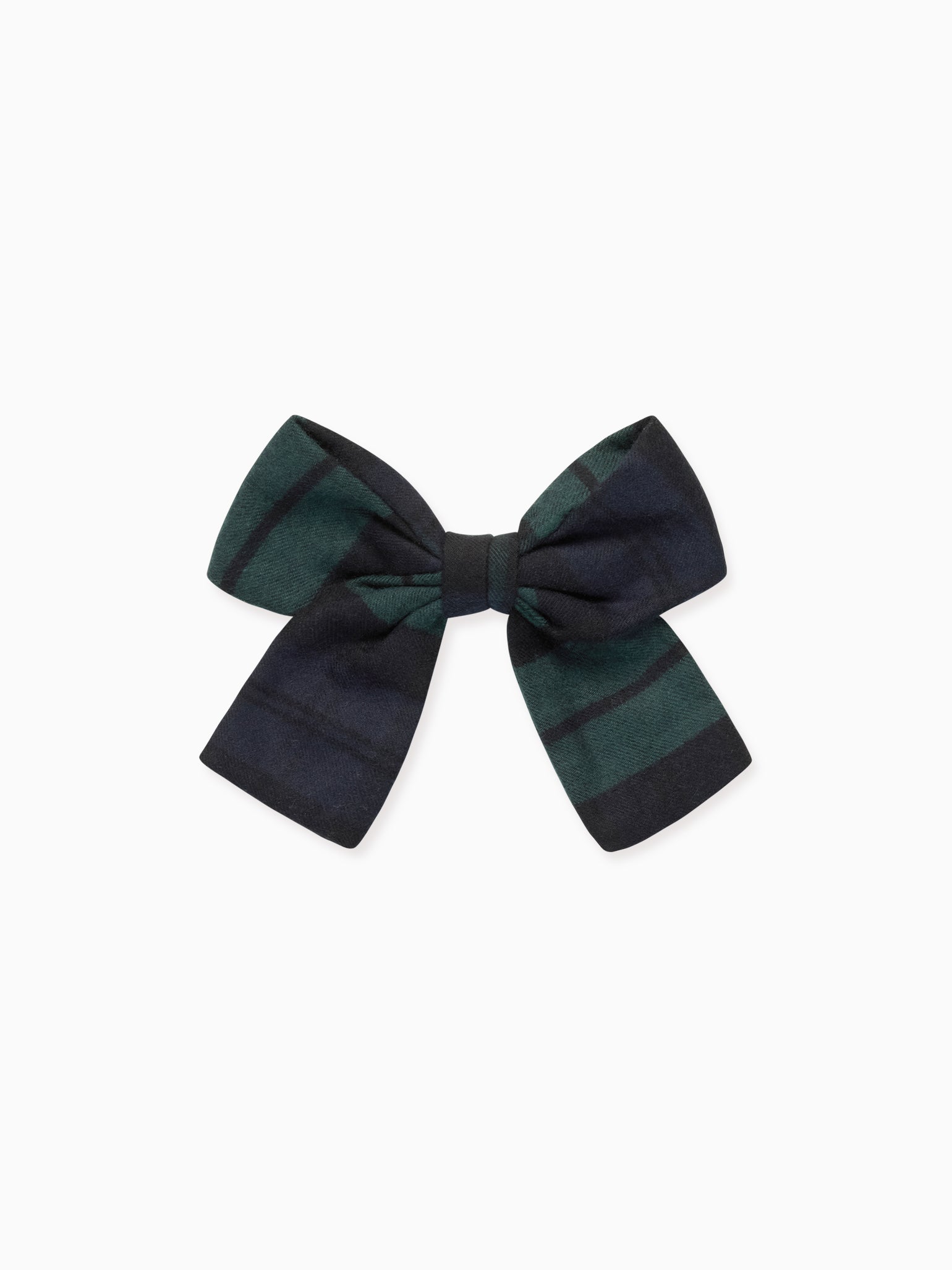 Green Tartan Girl Large Bow Clip