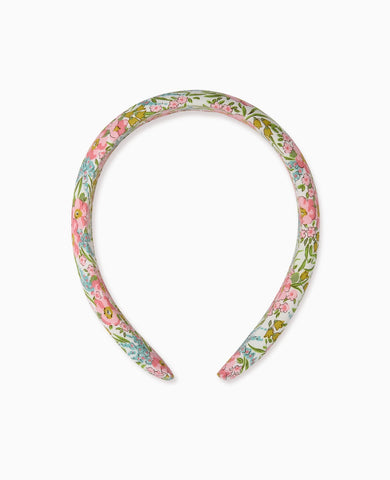 Pink Floral Girl Wide Headband