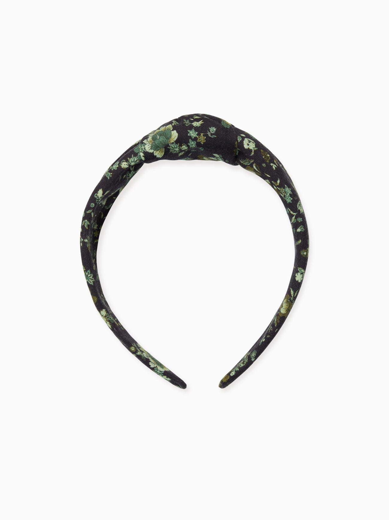 Navy Floral Girl Top Knot Hairband