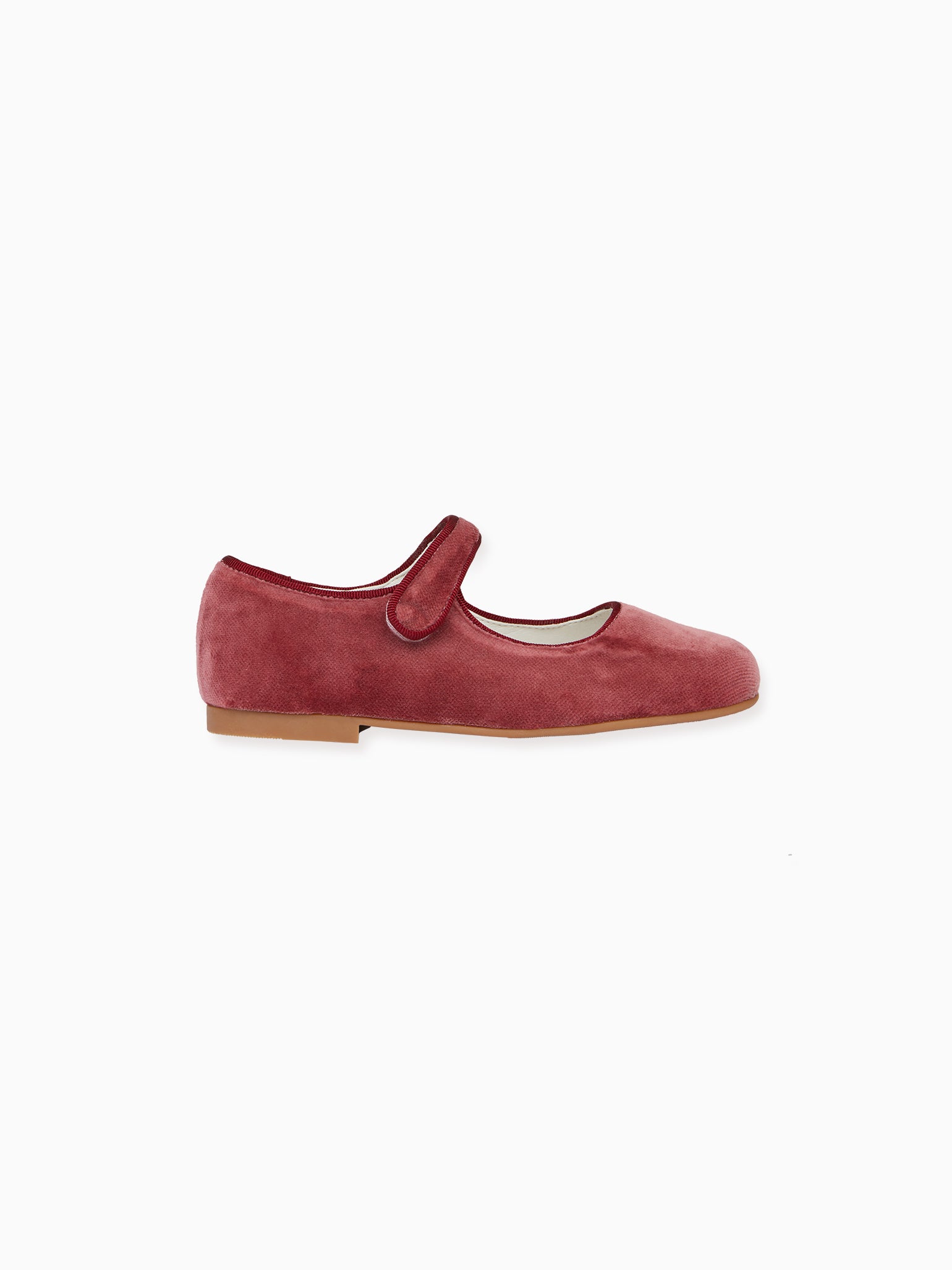 Dusty Pink Velvet Girl Mary Jane Shoes