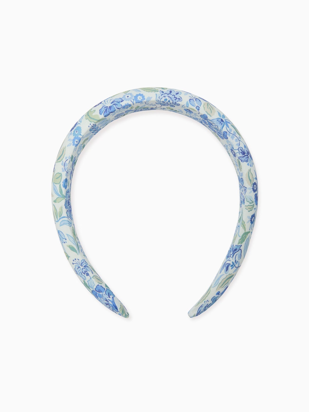 Dusty Blue Floral Girl Wide Hairband