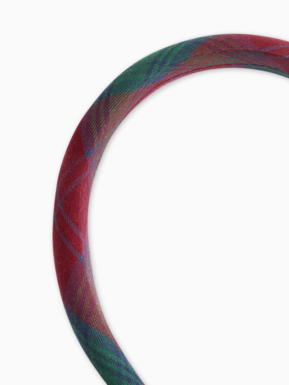 Green Tartan Girl Wide Headband