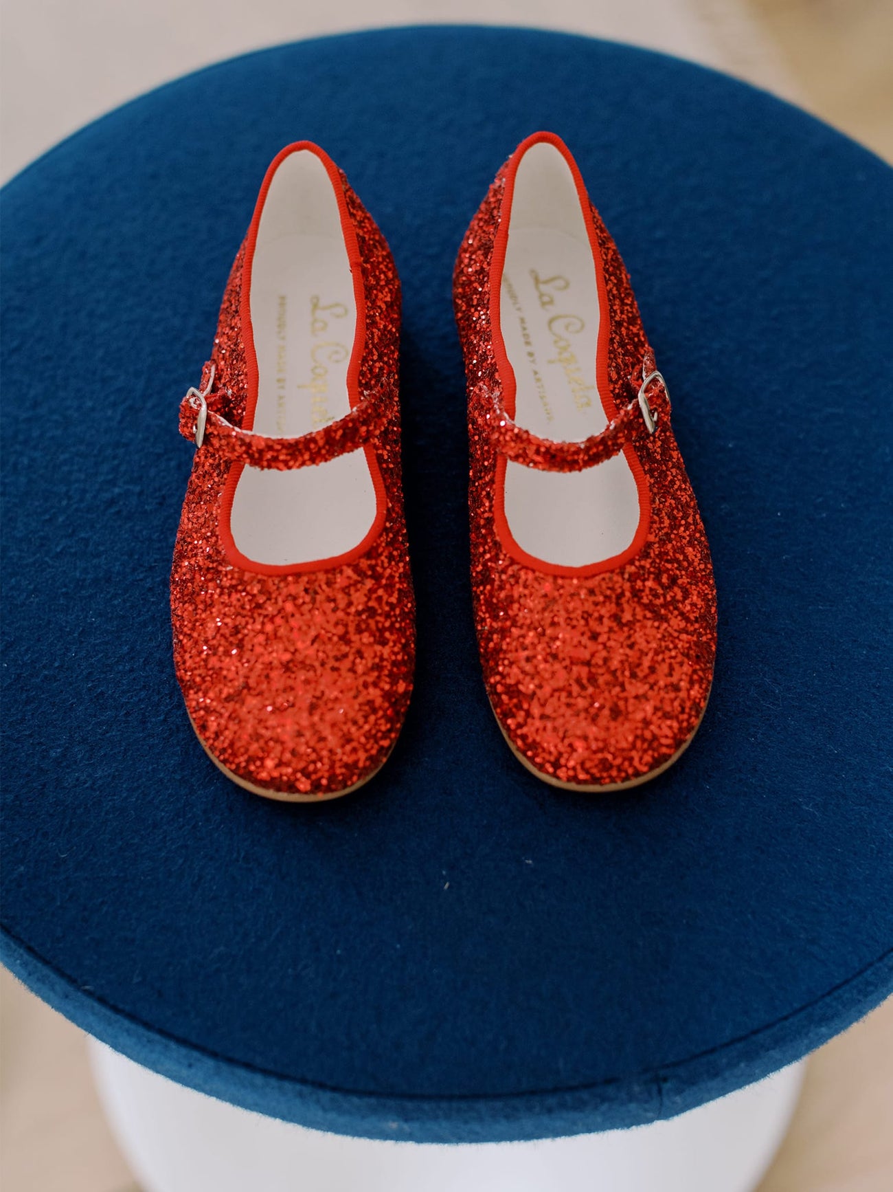 Red Glitter Girl Mary Jane Shoes