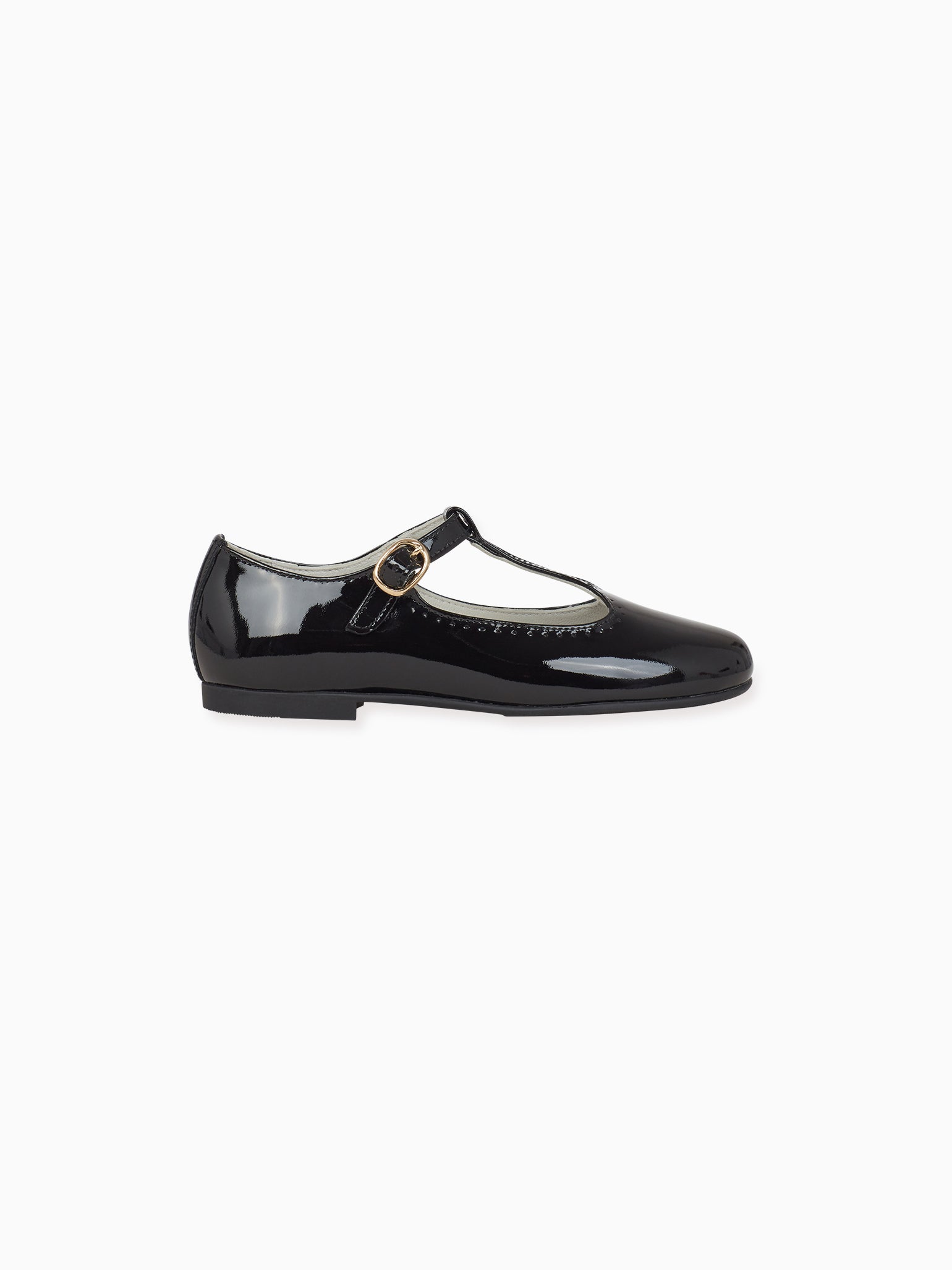 Black Patent Girl T-Bar Shoes