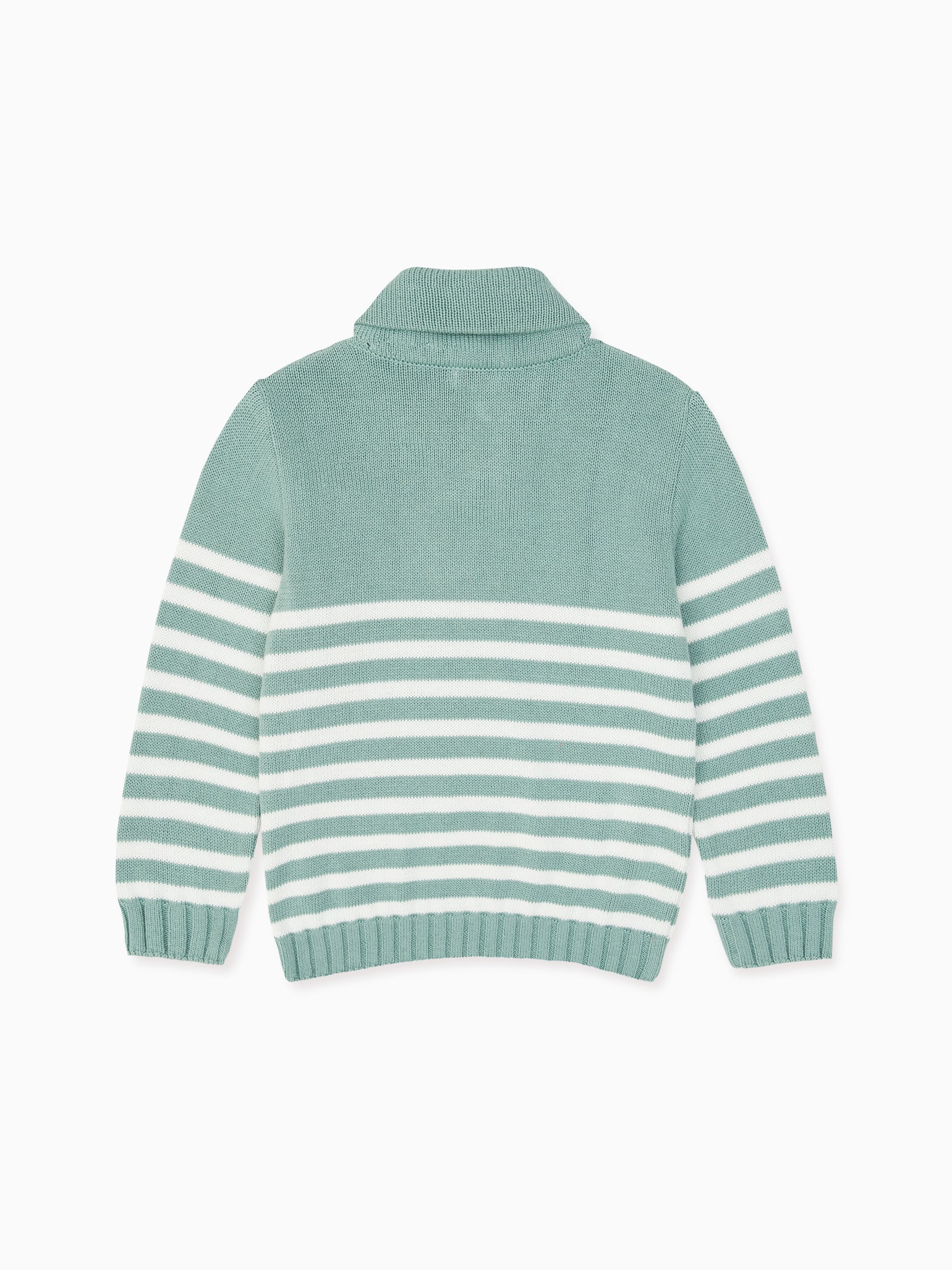 Sage Stripe Goyo Cotton Boy Jumper