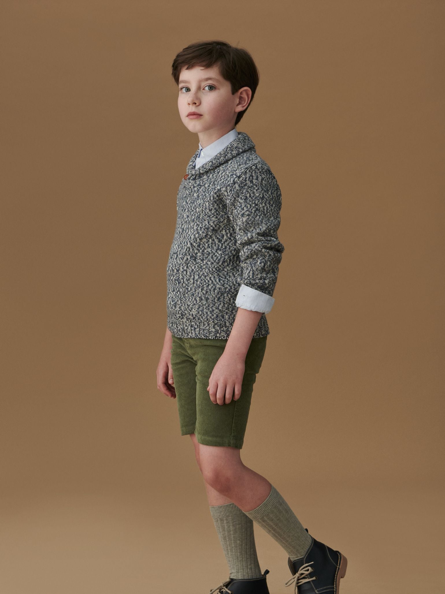 Olive Green Lucas Corduroy Boy Shorts