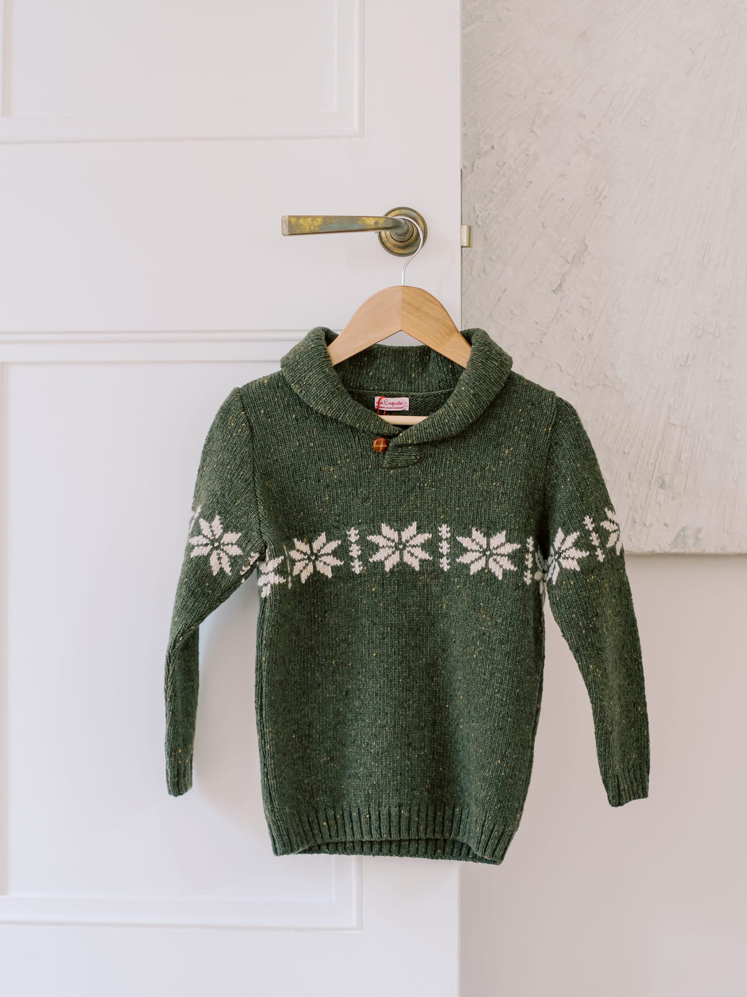 Dark Green Goyo Fair Isle Merino Kids Jumper