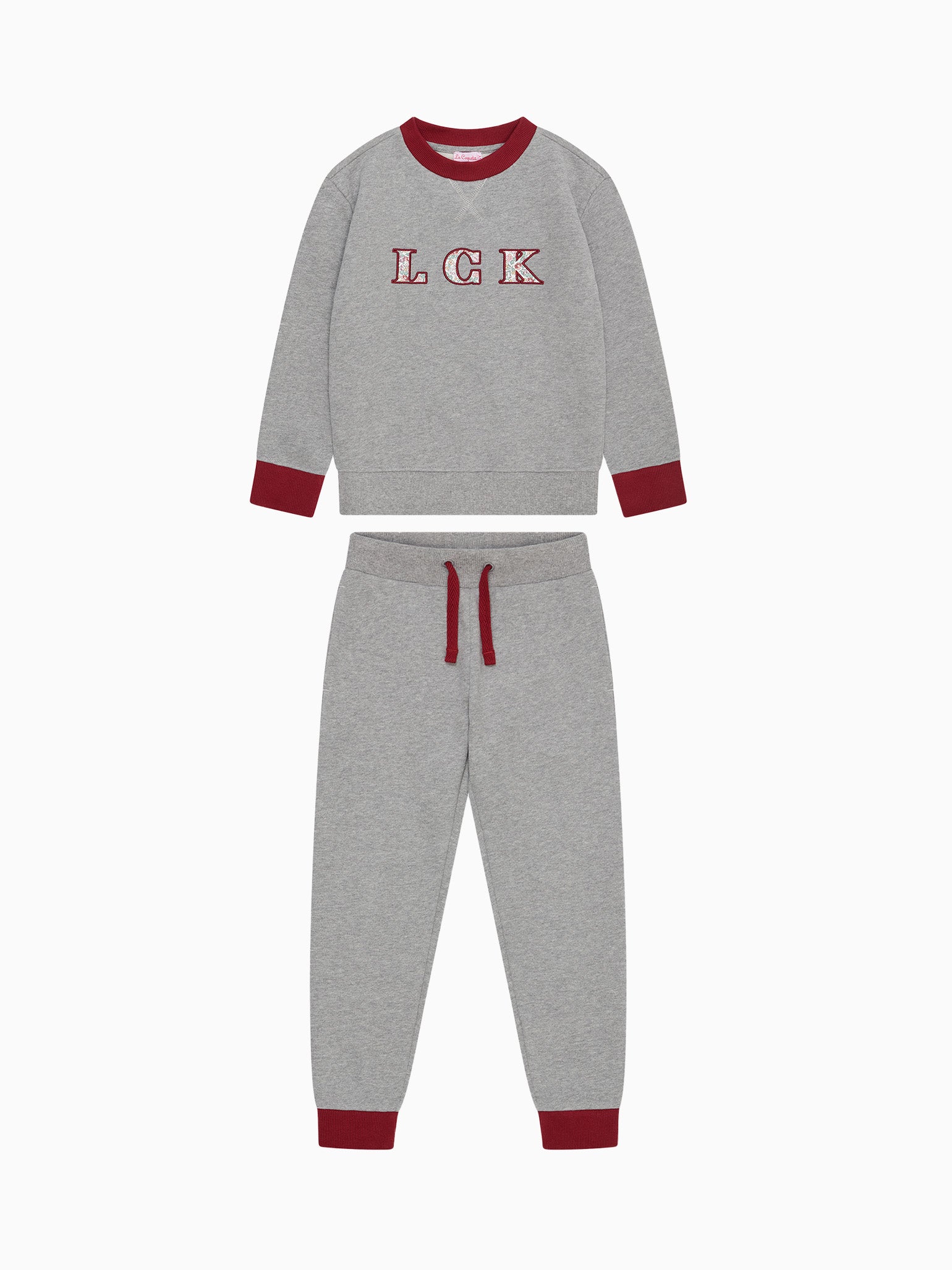 Grey Melange Pernille Girl Tracksuit – La Coqueta Kids