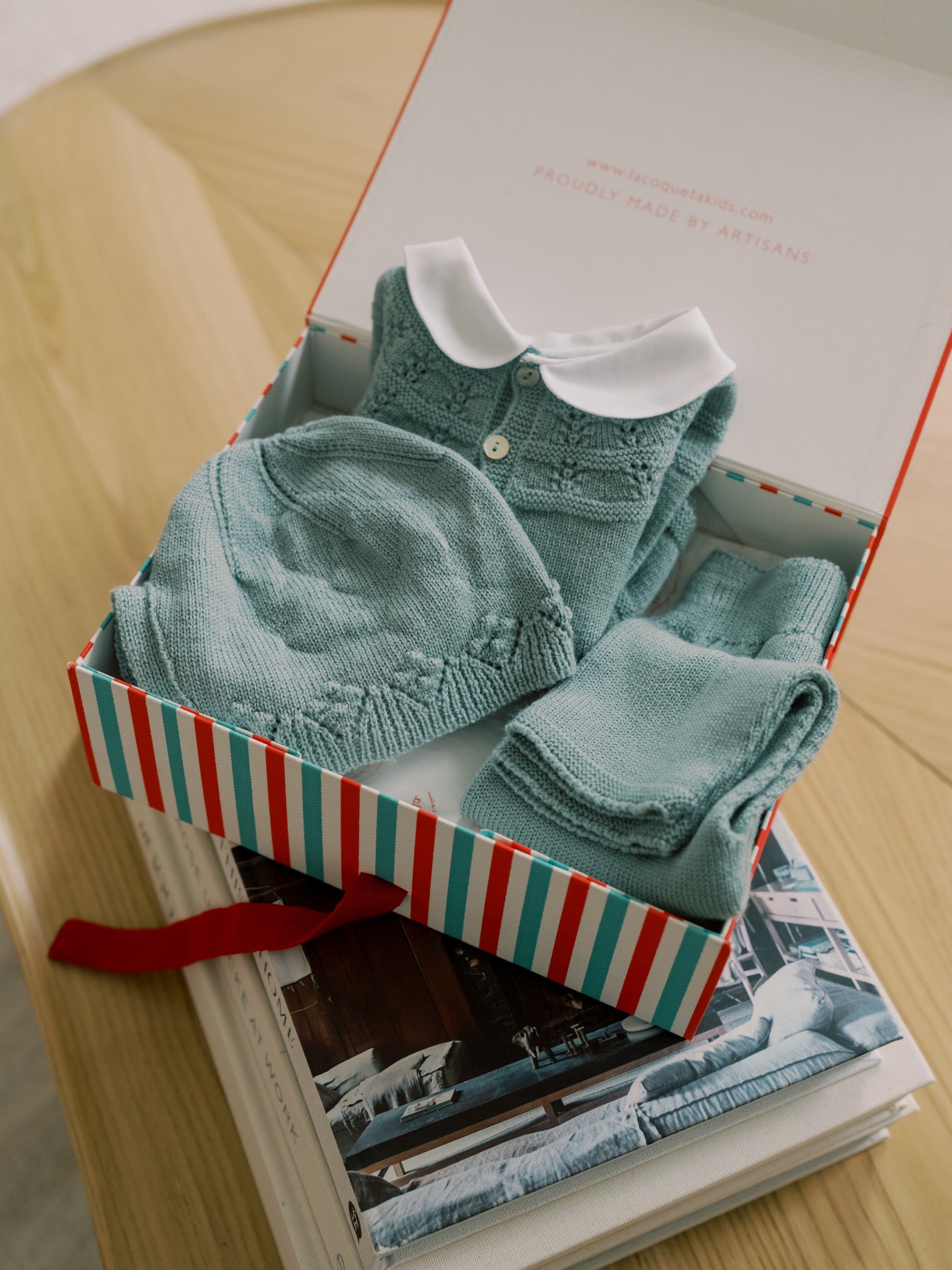 Sage Halo Merino Baby Knitted Set