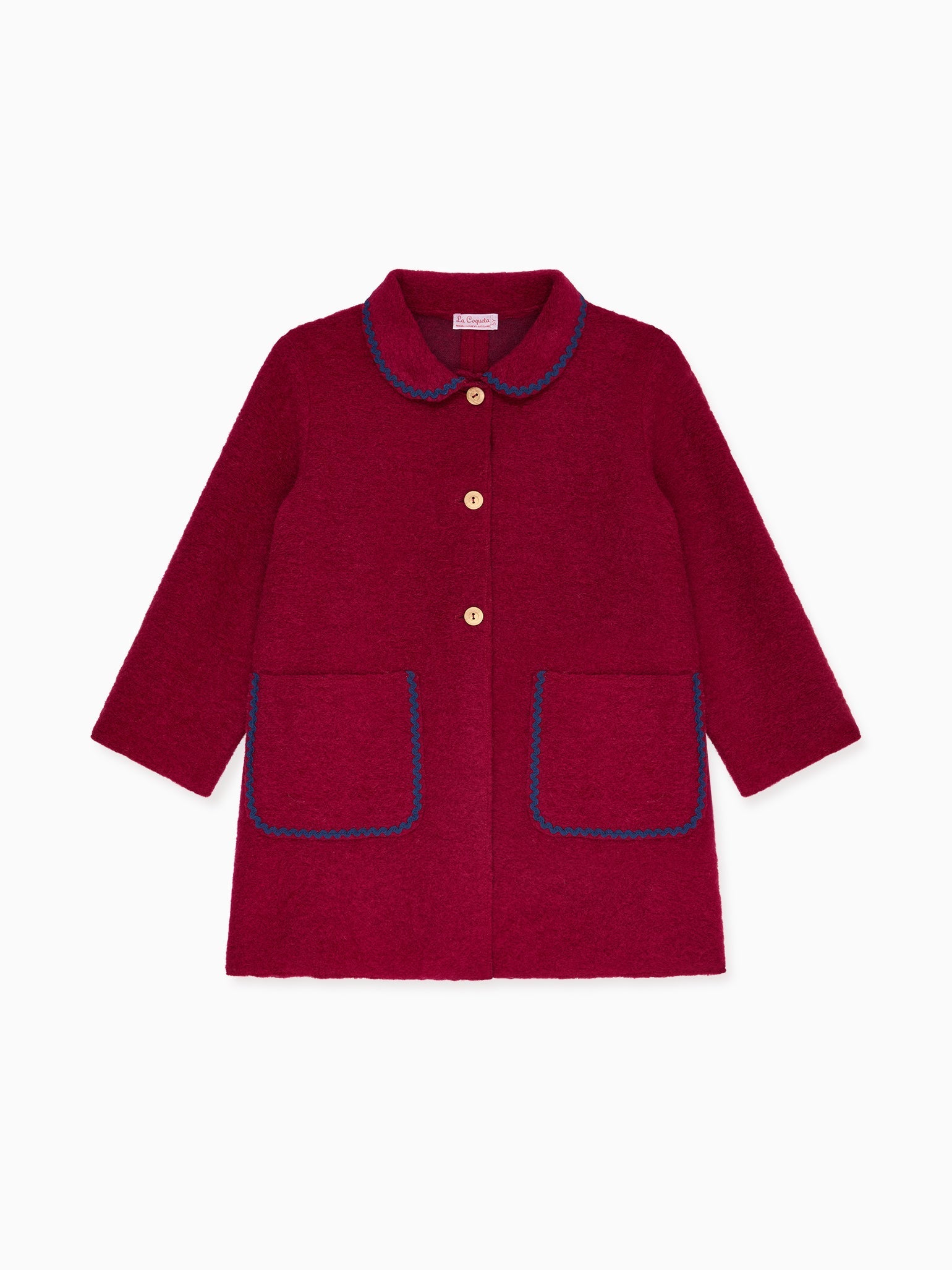 Burgundy Henrietta Girl Coat