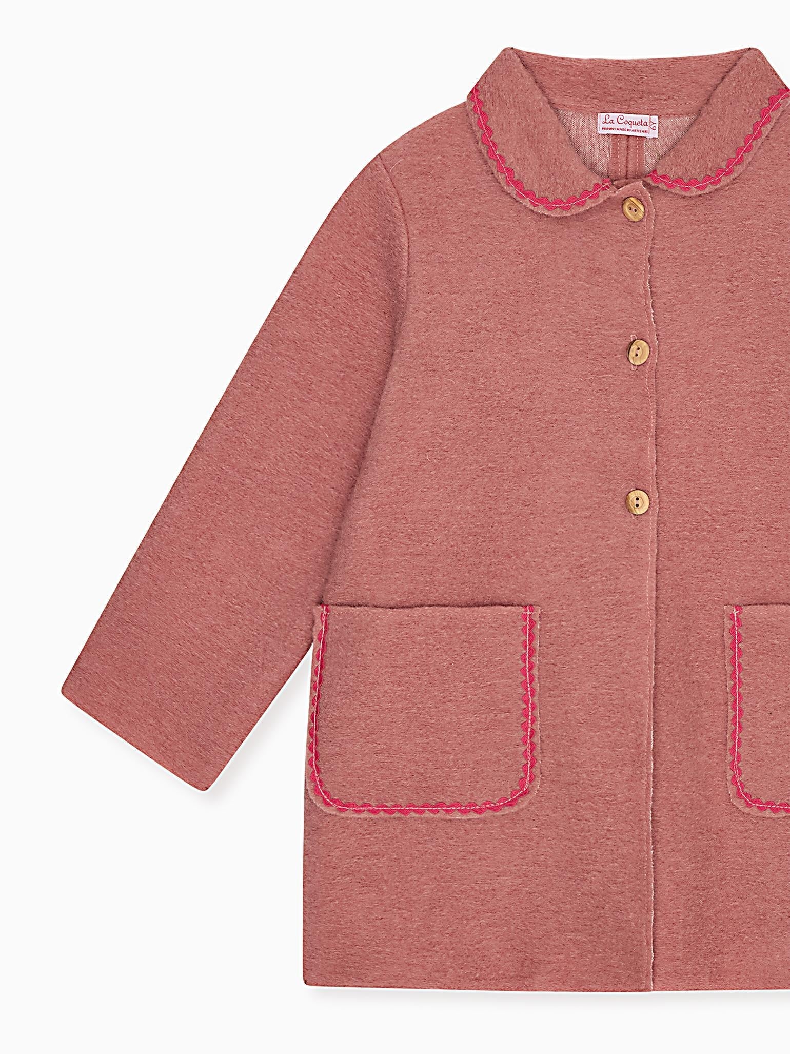 Dusty Pink Henrietta Girl Coat