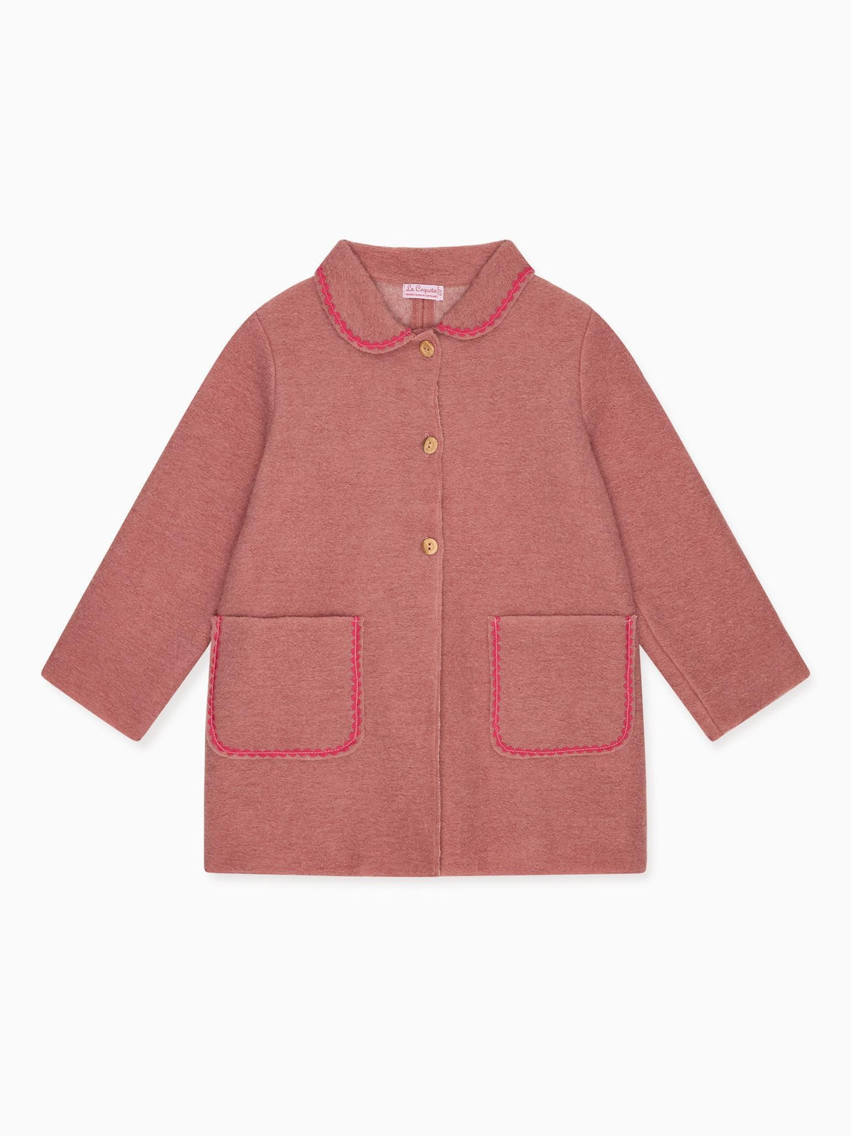 Dusty Pink Henrietta Girl Coat