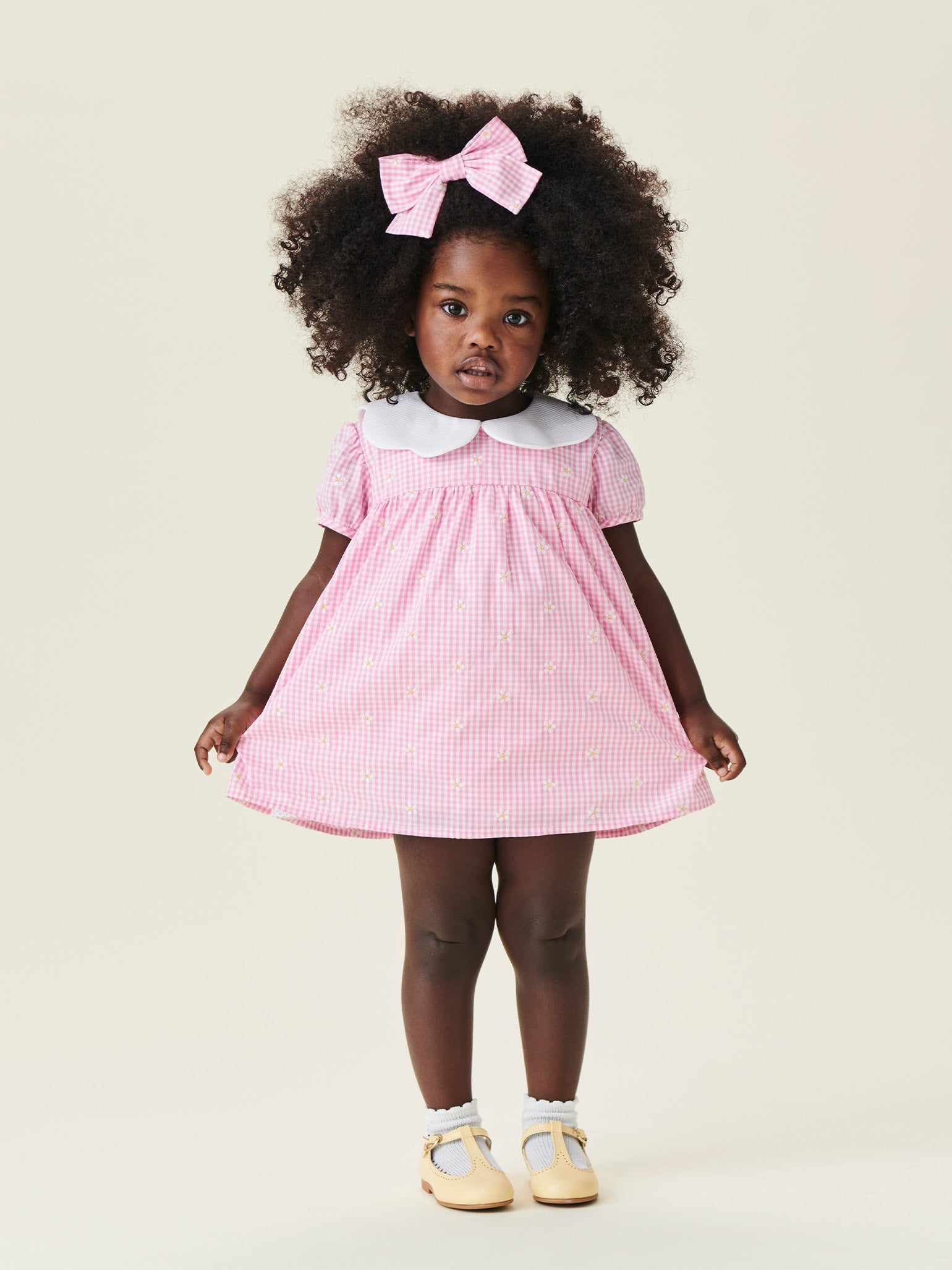 Pink gingham hot sale baby dress