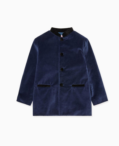 Navy Hugo Velvet Boy Jacket