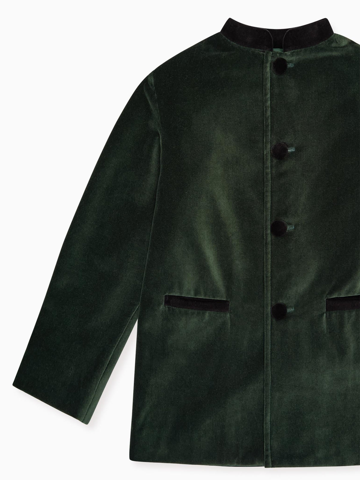 Dark Green Hugo Velvet Boy Jacket