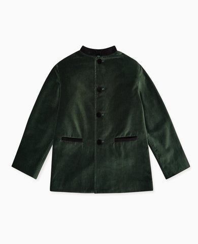 Dark Green Hugo Velvet Boy Jacket
