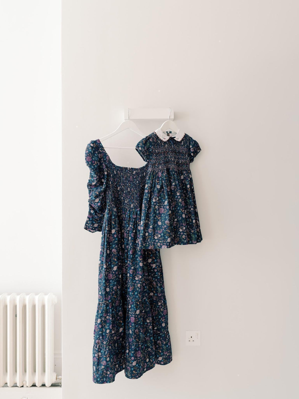 Navy Floral Ines Womens Long Dress