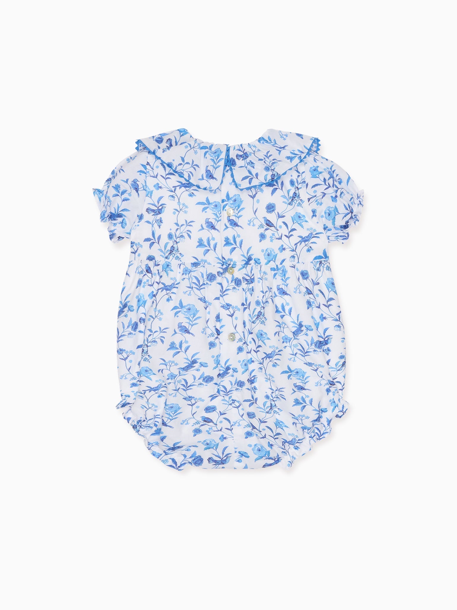 Blue Bird Floral Inessa Baby Girl Romper