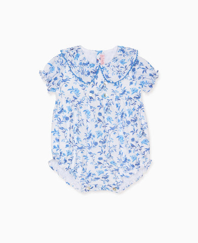 Blue Bird Floral Inessa Baby Girl Romper