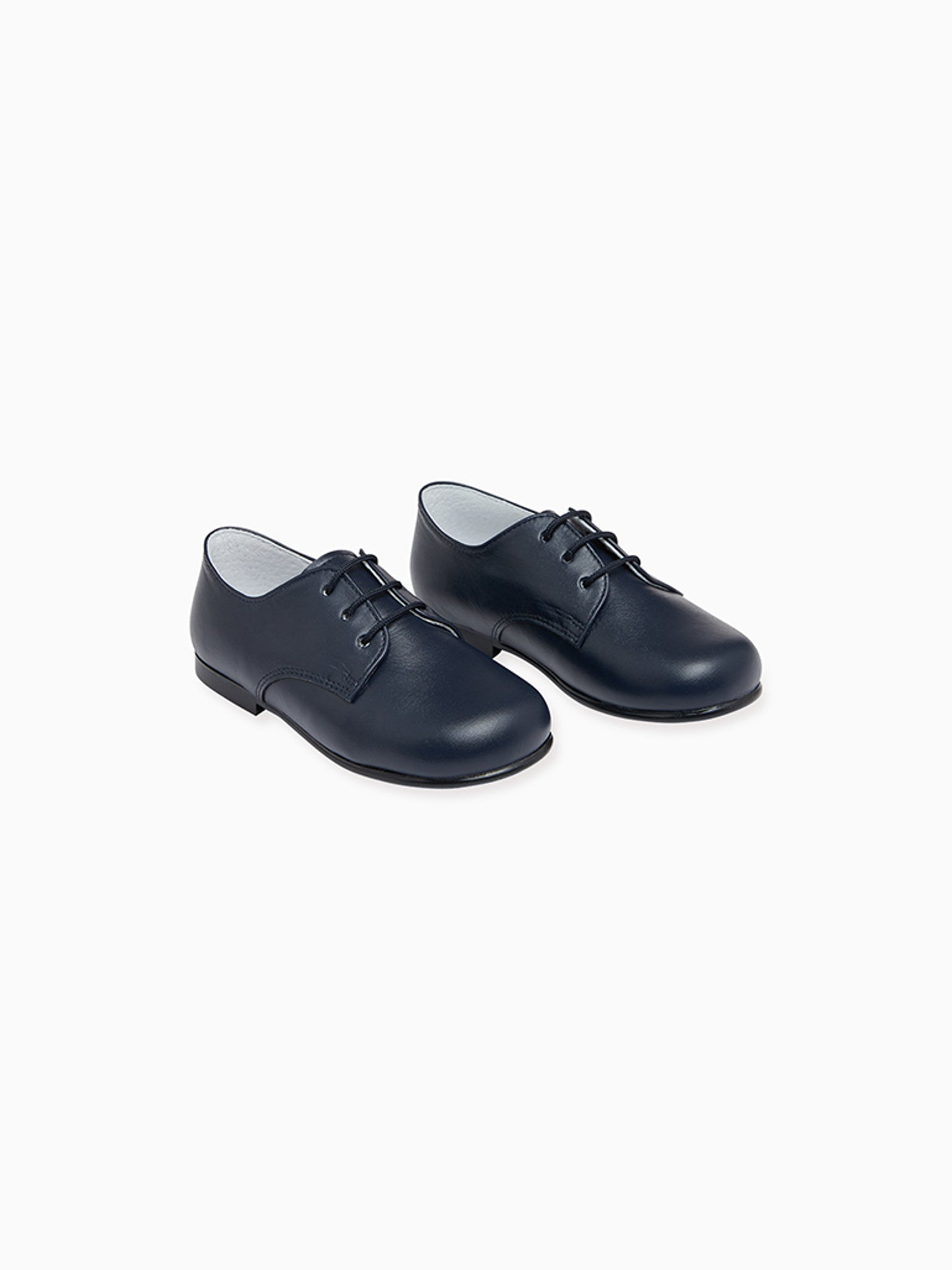 Navy Leather Toddler Inglesito Ceremony Shoes