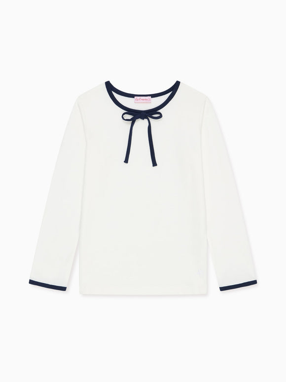 Ivory Ingrid Long Sleeve Girl Top