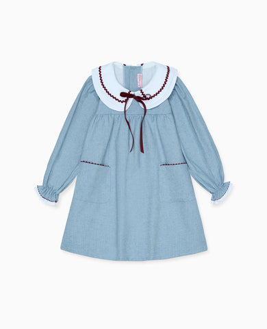 Blue Iris Girl Empire Dress