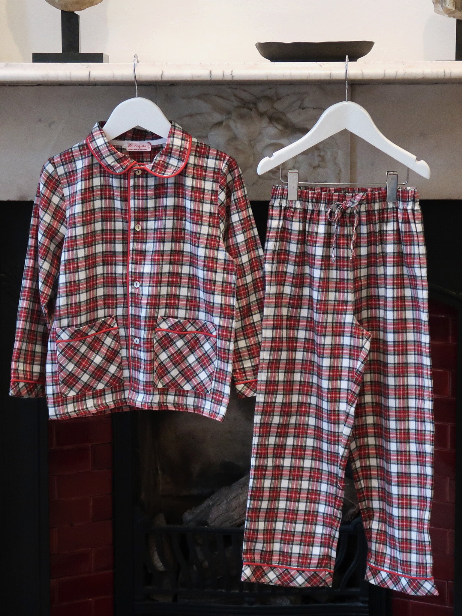 Ivory Tartan Navidad Kids Pyjamas