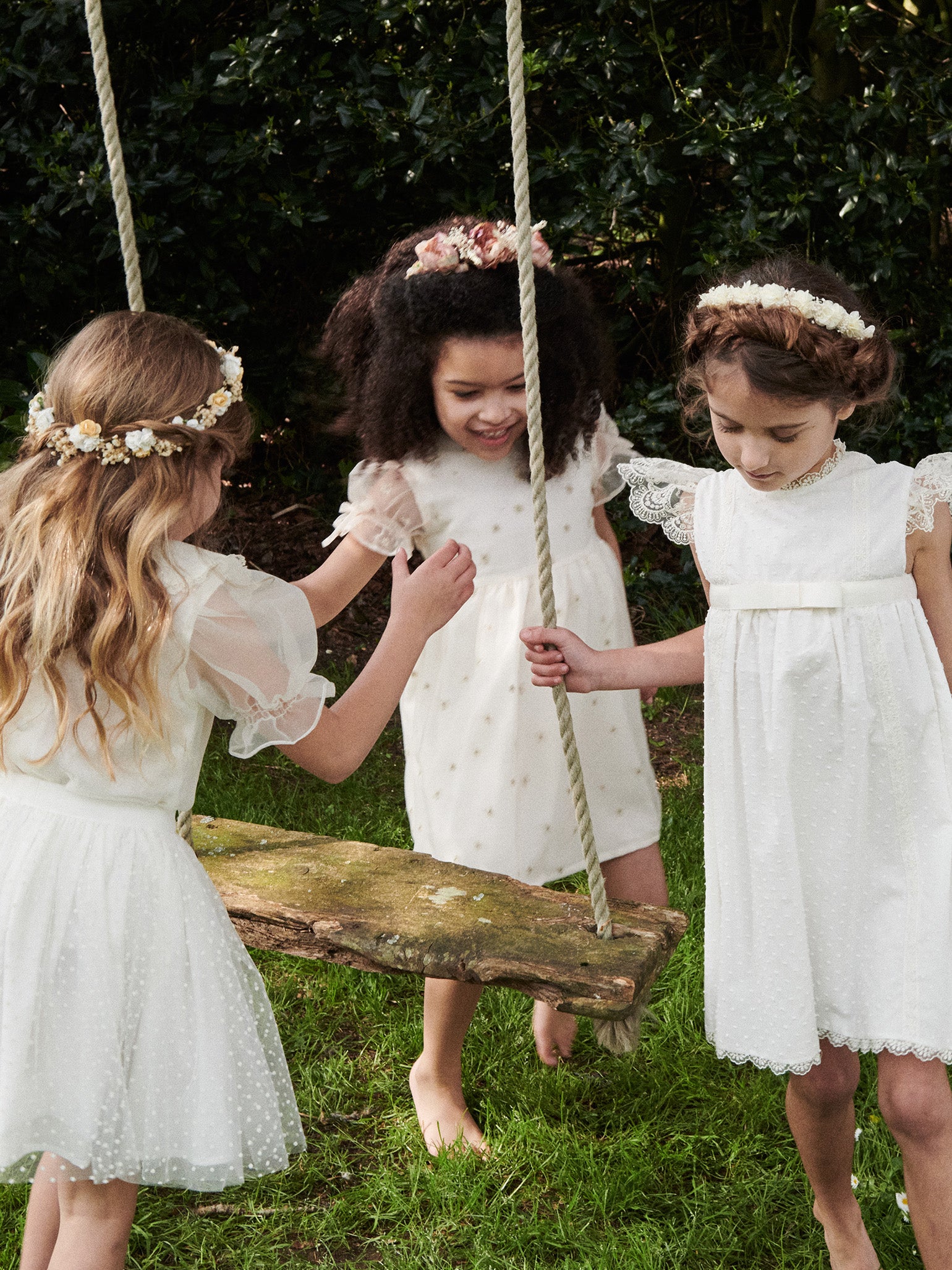 Ivory Tulipan Ceremony Girl Tulle Skirt