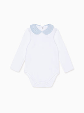 White Jaime Long Sleeve Baby Body Vest