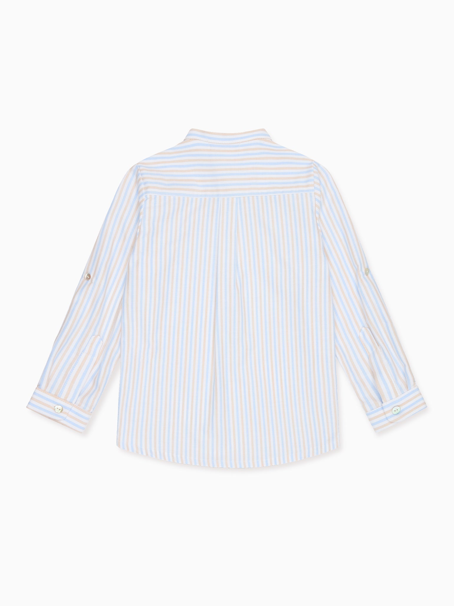Caramel Stripe Jazmin Long Sleeve Boy Shirt