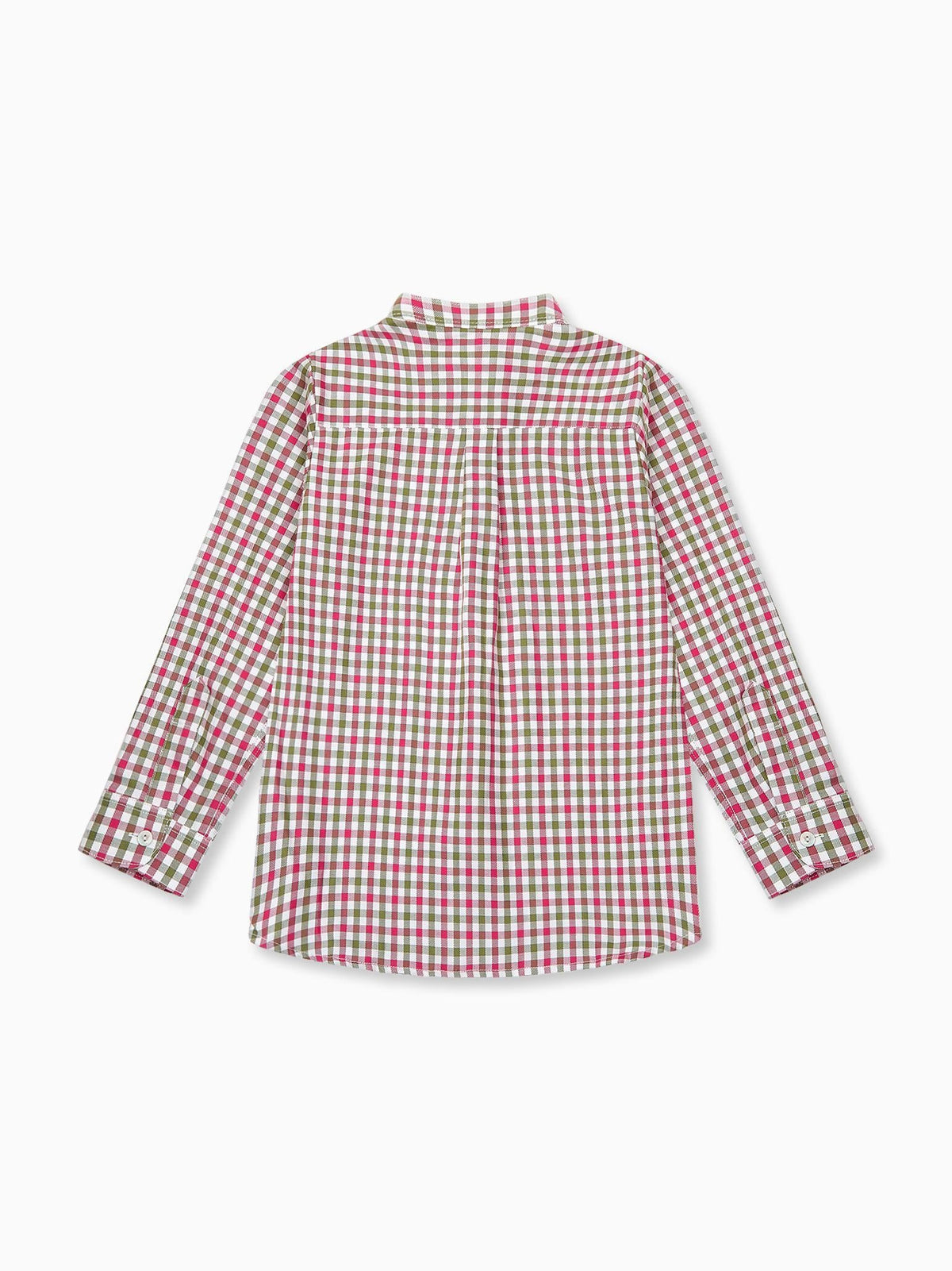 Green Check Jazmin Long Sleeve Boy Shirt