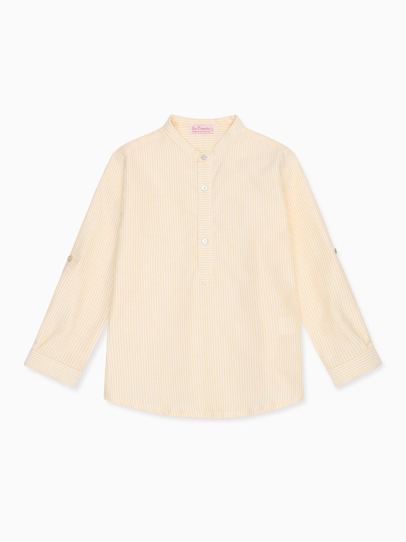 Yellow Stripe Jazmin Long Sleeve Boy Shirt