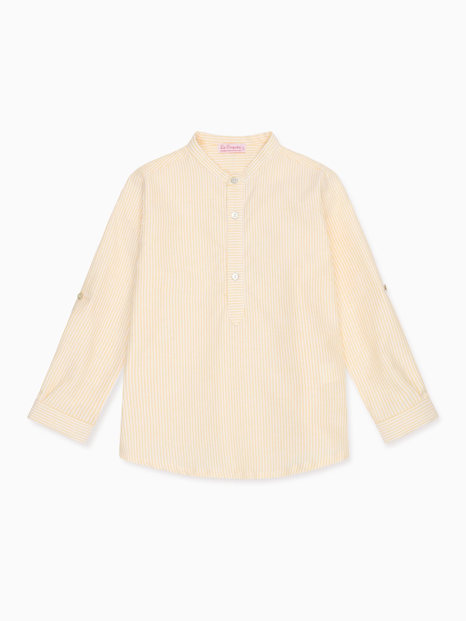 Yellow Stripe Jazmin Long Sleeve Boy Shirt