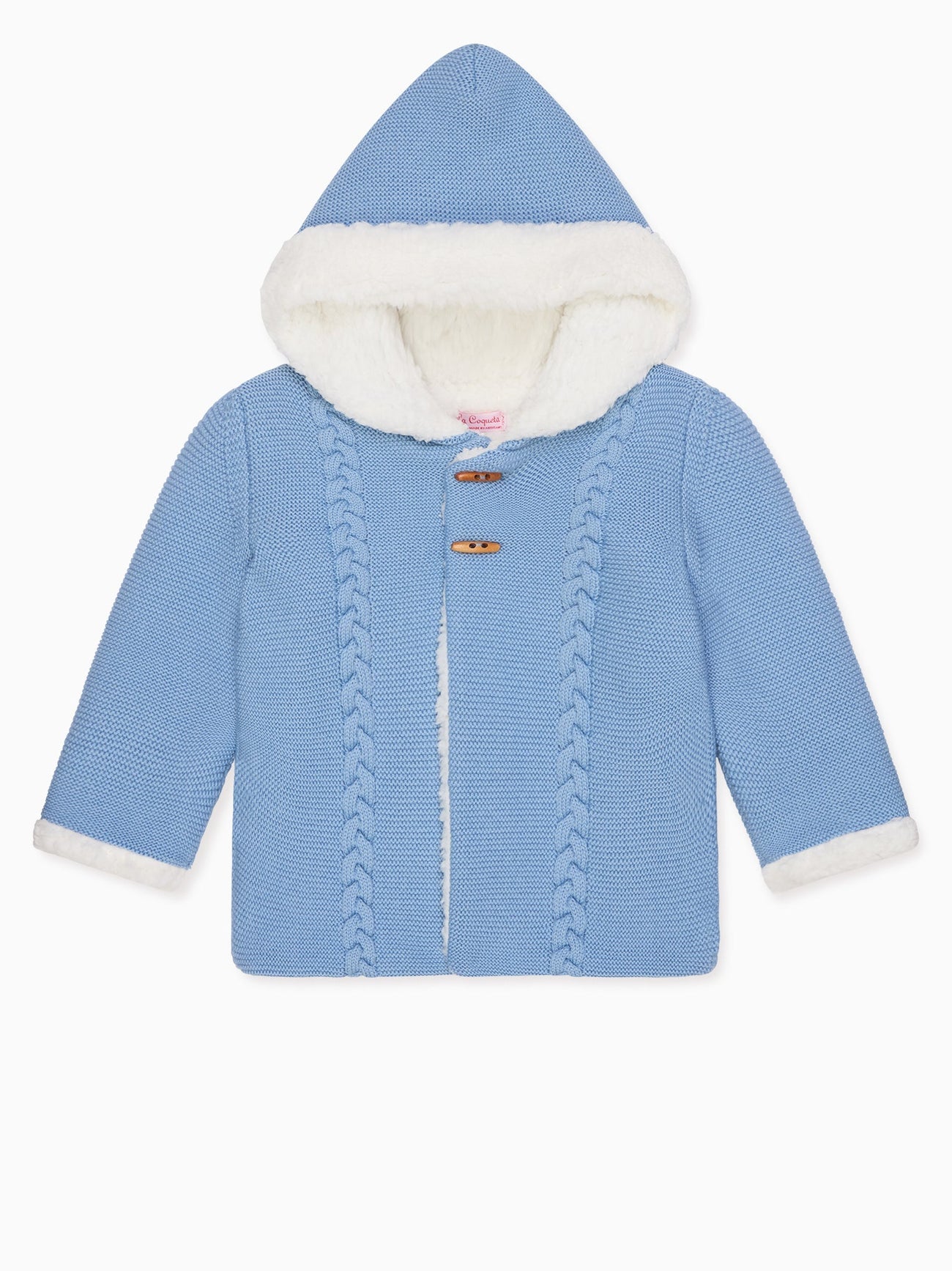 Dusty Blue Jimena Merino Baby Jacket