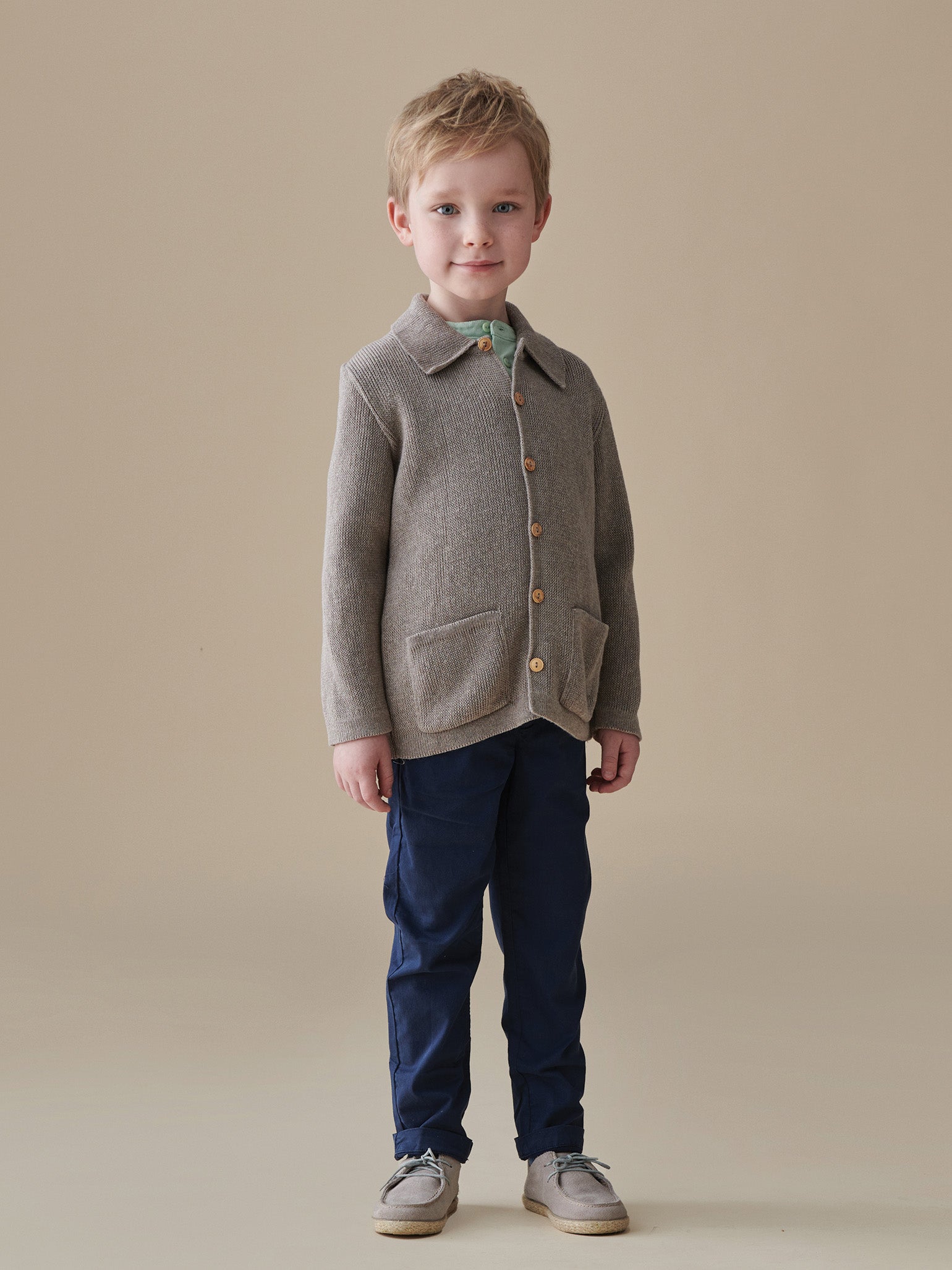 Camel Jorge Cotton Boy Cardigan