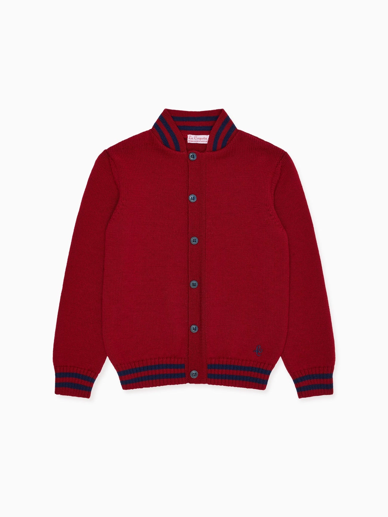 Burgundy Jules Merino Kids Cardigan