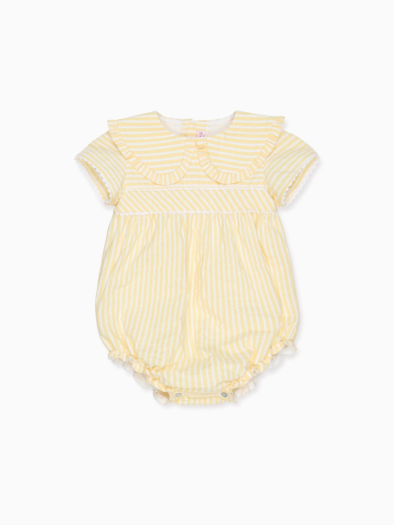 Lemon Stripe Juniper Baby Girl Romper