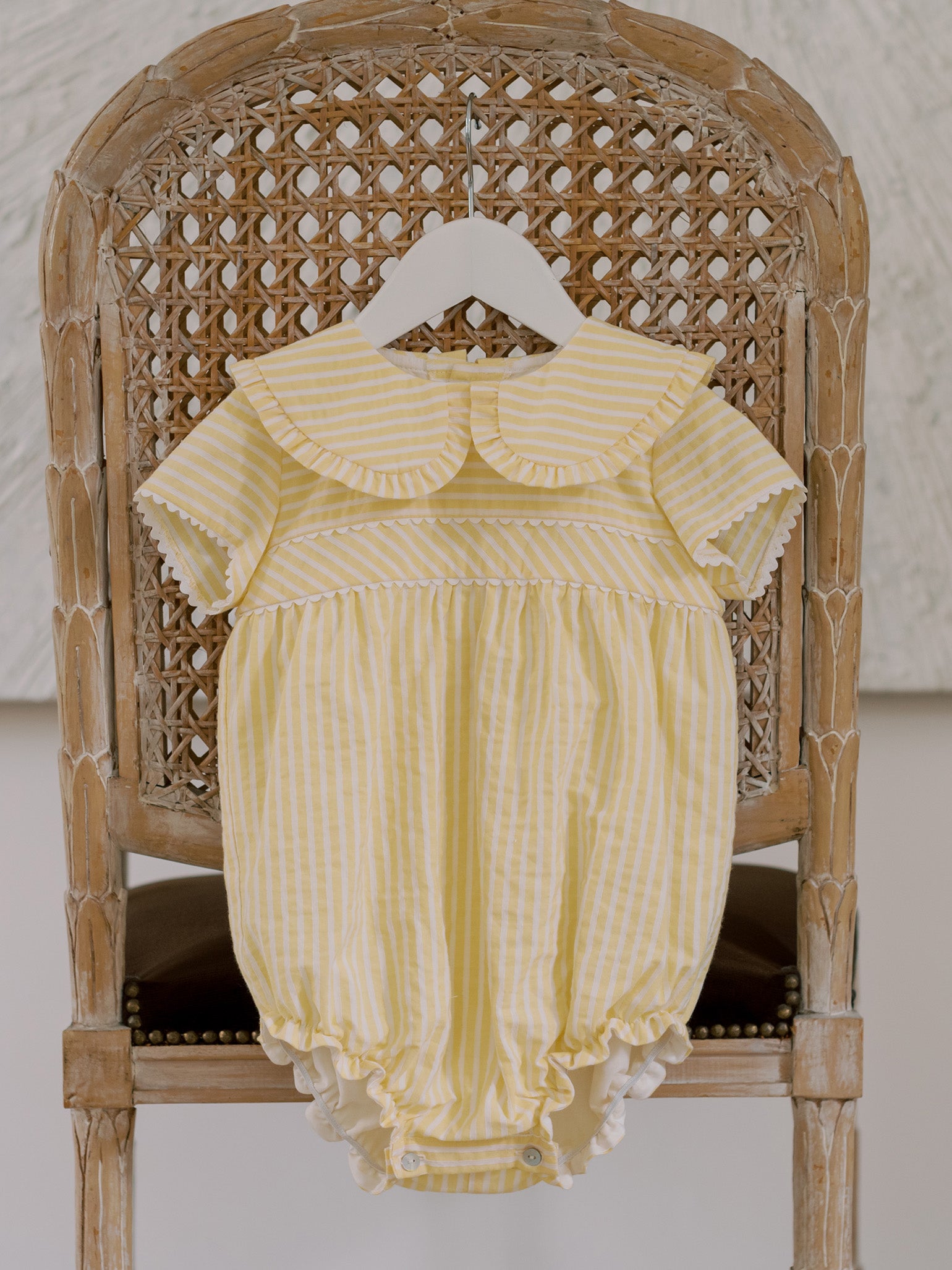 Lemon Stripe Juniper Baby Romper