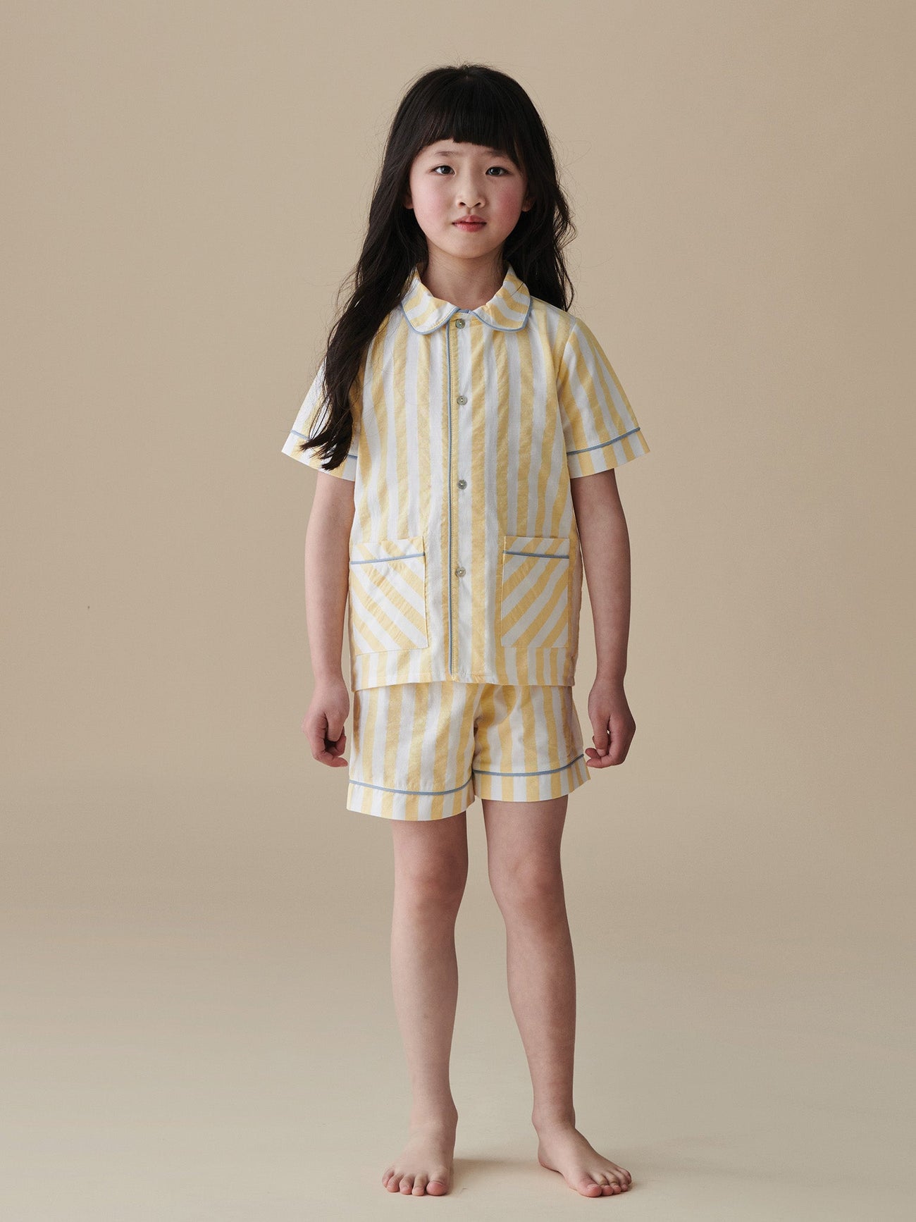 Lemon Stripe Kai Kids Pyjama